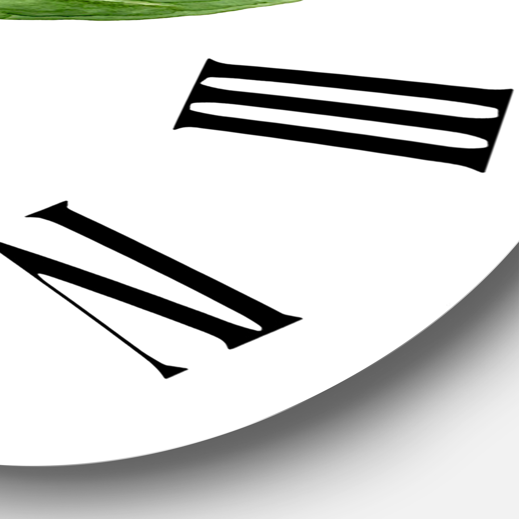 Designart 'Ficus Lyre In Clay Flowerpot' Traditional Wall Clock