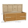 thumbnail image 3 of Outsunny 176L Outdoor Deck Box with 2 Safety Hinges for Porch Light Brown, 3 of 10