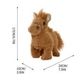 thumbnail image 3 of Decoración de figuritas de caballo - Peluche de peluche con diseño realista para casa, habitación y oficina - 1 pieza, 3 of 8