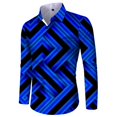 thumbnail image 1 of Camisas hawaianas con estampado de rayas para hombre camisas de manga larga para fiestas navideñas camisetas Y2K de gran tamaño para hombres ropa blusas Harajuku camisetas, 1 of 6