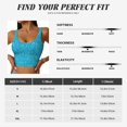 thumbnail image 5 of Uemuo Blue Glitter Pattern Women's Sports Bra - High Impact Support, Breathable, and Comfortable Athletic Bra for Running, Yoga, and Workouts, 5 of 9