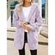 thumbnail image 4 of Chaqueta de Mujer con Cremallera, Bolsillos, Capucha Larga Extragrande, Mangas Largas Afelpadas, Abrigo de Peluche Cálido XL, 4 of 10
