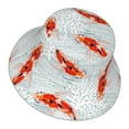 thumbnail image 3 of Easygdp Koi Fish Corals,Spring Summer Double-Sided Reflective Fisherman Hat for Outdoor and Night Walking, Unisex, 3 of 9