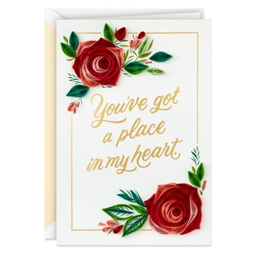Hallmark Signature Valentine's Day Greeting Card for Spouse (Red Roses, Quilling)