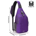 thumbnail image 4 of Mochila bandolera G4Free con bloqueo RFID, color morado, 4 of 7