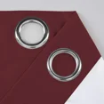 thumbnail image 2 of 2 Piece Grommet Top 100% Blackout Window Treatment Curtain Tiers Set, 27"W x 24"L - Burgundy, 2 of 3