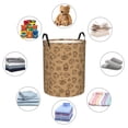 thumbnail image 6 of XMXT Collapsible Laundry Basket, Coffee Pencil Print Waterproof Polyester Laundry Hamper, 62L, 6 of 8