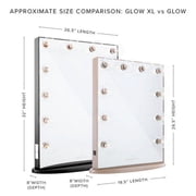Impressions Vanity Hollywood Glow XL Vanity Mirror with Lights and Dimmer Switch (Pro Black)