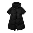 thumbnail image 5 of LWFFDAW Puffer Vest Women Hooded Full Zip Short Sleeve Vests Lightweight Loose Outerwear Quilted Vest with Zipper Pockets, 5 of 8
