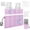 Pink, variant on 4 in 1 Travel Toiletry Container Refillable Travel Bottles Set with Suction Cup for Smooth Wall for Shampoo Conditioner Body Wash Lotion