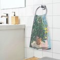 thumbnail image 3 of Yayeee 2 Pack Hand Towels for Bathroom 100% Cotton 16" x 28" Soft Absorbent Kitchen Towel, Blue Sea Boat, 3 of 7