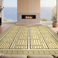 Geometric Border Rug Design Design&I 4'x6' Ultra Soft Area Rug, Key Vintage Geometric Maze Frame ...