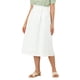 thumbnail image 1 of Falda de Algodón para Mujer INSPIRE CHIC con Cintura Elástica, Falda Midi A-Line Casual con Bolsillos XL Blanca, 1 of 8