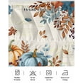 thumbnail image 5 of Harvest Pumpkin Bed Skirt Queen Size 18 Inch Drop, Thanksgiving Fall Orange Blue Leaf Retro Texture Wrap Around Dust Ruffle Bedskirts, Wrinkle&Fade Resistant Easy Fit Bedskirt with Adjustable Elastic, 5 of 8