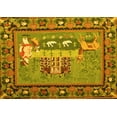 thumbnail image 1 of Ahgly Company Indoor Rectangle Medallion Yellow French Area Rugs, 6' x 9', 1 of 4