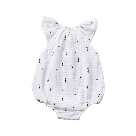 

Dezsed 0-24Month Baby Girls Romper Clearance Summer Sleeveless One-Pieces Printed Jumpsuit Cotton Linen Outfits Newborn Baby Girl Clothes