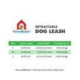 thumbnail image 3 of KennelMaster Retractable Dog Leash, Grey, Small, 16 feet, 3 of 7