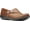 Dark Tan Oily Leather, variant on COLLECTION BY CLARKS Womens Black Loop And Button Goring Cushioned Ashland Lane Q Round Toe Wedge Slip On Leather Loafers 12 M