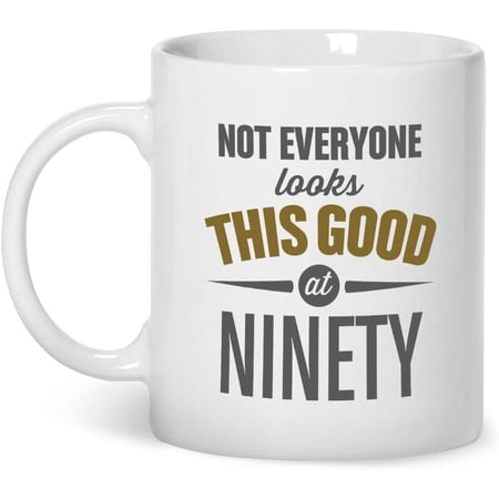 90th Birthday Gift Mug for Men Women Happy 90 Birthday Ninety Coffee Cup 11oz