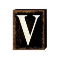 thumbnail image 1 of Black 'V' Wood Block Sign, 1 of 1