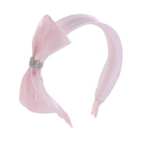 Unique Bargains 1 Pc Exquisite Mesh Side Bow Headband Pink