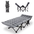 thumbnail image 4 of FICISOG Folding Camping Cots for Adults, 900lbs Heavy Duty Sleeping Cots with Mattress and Carry Bag, Oversized Camping Guest Bed - Black Cot with Gray Mattress, 4 of 12