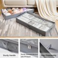 thumbnail image 5 of 3 Pack Under Bed Storage Containers, Low Profile Underbed Shoes and Clothes Storage Organizer with Sturdy Sidewalls/Bottom, Large Dorm Storage Bins,33 * 17 * 4.5 inches,45L, 5 of 11