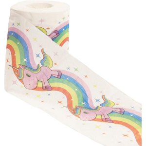 GetDigital Unicorn Papier toilette Tissu de salle de bain nouveau - 1 Roule avec 200 Feuilles - Boîte cadeau incluse