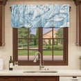 thumbnail image 6 of 2 Pack Valances for Window, Blue Teal Coastal Short Curtains for Kitchen Bedroom Living Room, Nautical Beach Botanical Bears Fish Rod Pocket Small Window Treatment Valance Drapes 42 x 18 Inch, 6 of 8