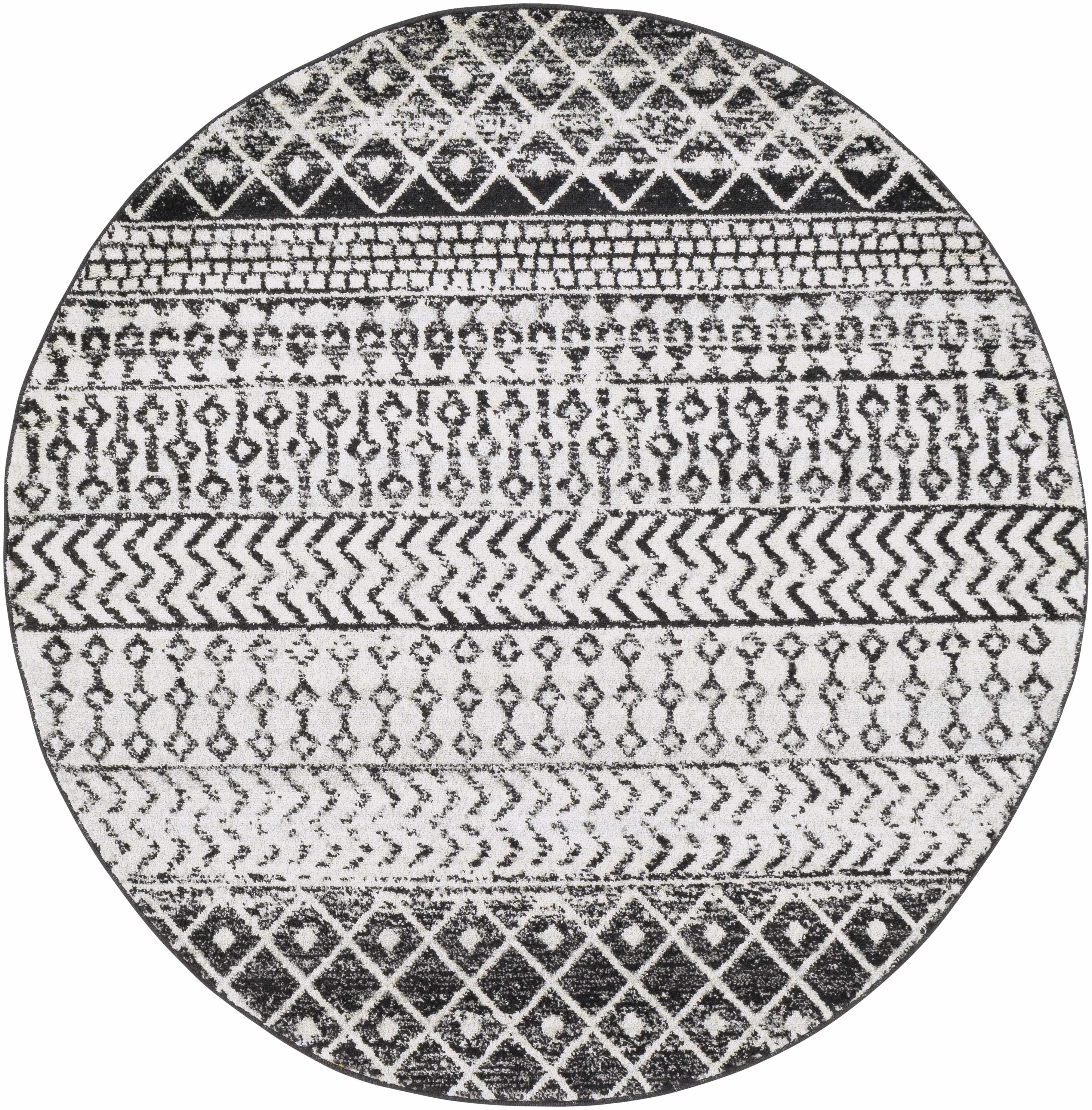 Hauteloom Constantinople Living Room, Bedroom Area Rug - Bohemian/Global - Black, Gray, Light Gray - 10' x 13'