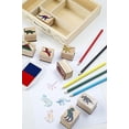 thumbnail image 3 of Melissa & Doug Wooden Stamp Set:  Dinosaurs - 8 Stamps, 5 Colored Pencils, 2-Color Stamp Pad, 3 of 4