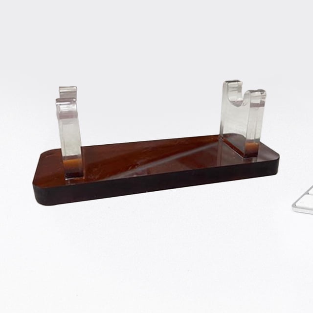 Soporte para bolígrafos 3D, estante para pluma estilográfica, base creativa moderna para bolígrafos, expositor para bolígrafos, estante para secar Marrón