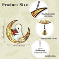 thumbnail image 2 of OCCOA Cute Ghost Stained Glass Style Acrylic Hanging Ornament with Bell Fall Pumpkin Window Suncatcher for Halloween Home Porch Decor Gift Idea, A, 2 of 6