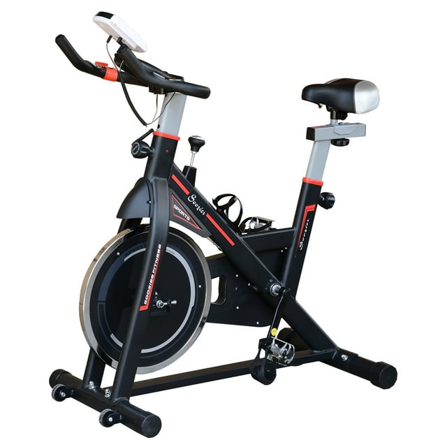 CoSoTower Vélo d'Exercice Stationnaire Vertical, Bicyclette d'Entraînement Cardio avec Résistance Réglable et Moniteur LCD, Noir
