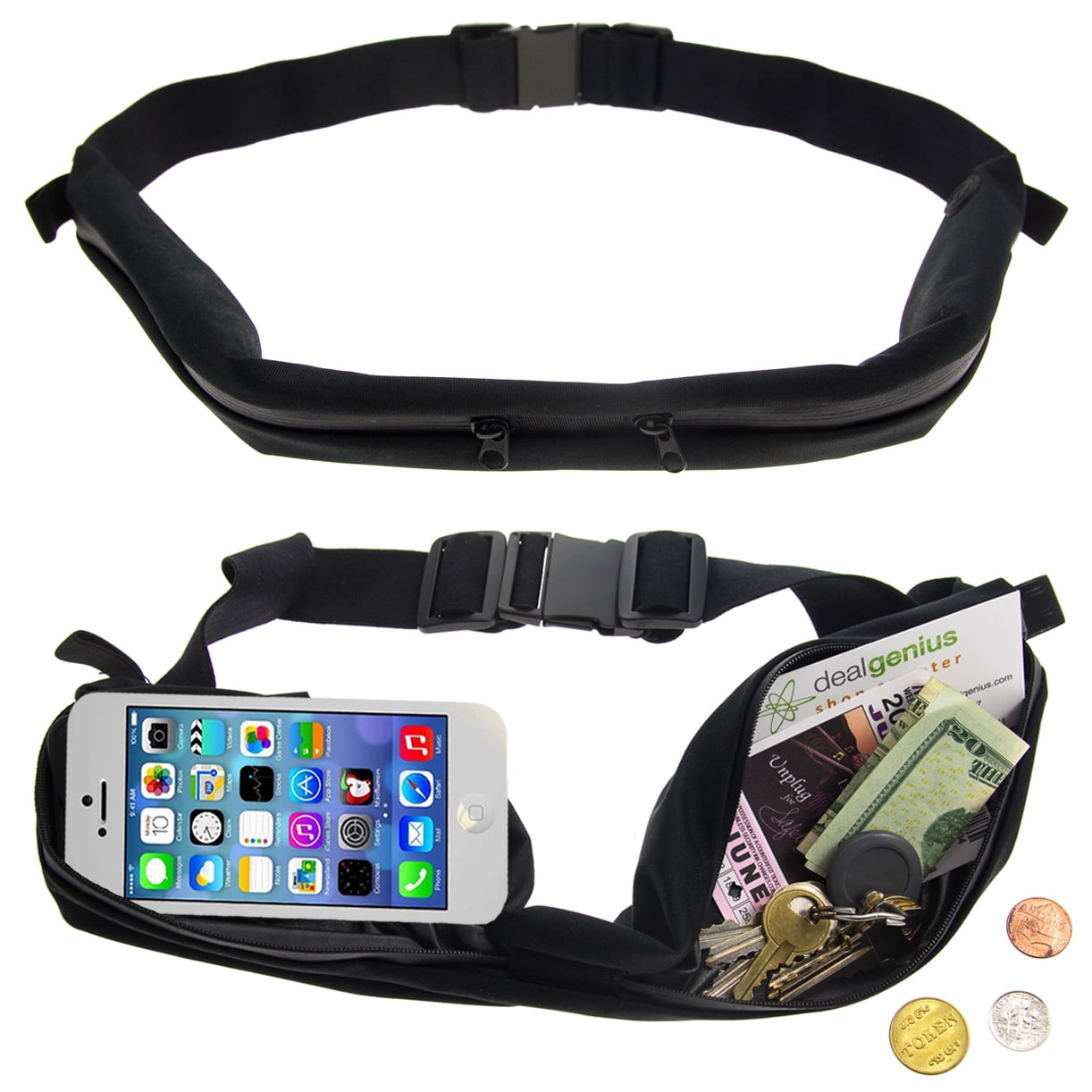 Running Belt Cell Phone Holder Gear Beast Adjustable Waist/Fanny/Travel Pack 