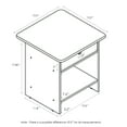 thumbnail image 2 of Furinno Dario End Table/ Night Stand Storage Shelf with Bin Drawer, Pink/Light Pink, Set of 2, 2 of 3