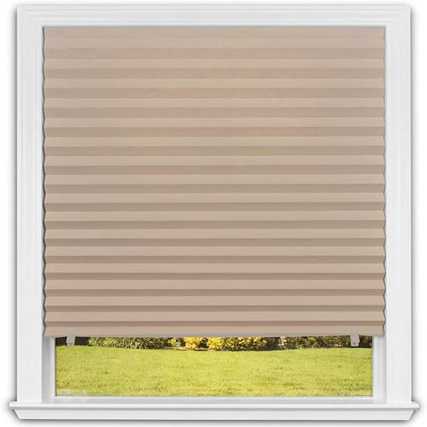 Rosnek SelfAdhesive Pleated Blinds Balcony Shades, Light Filtering