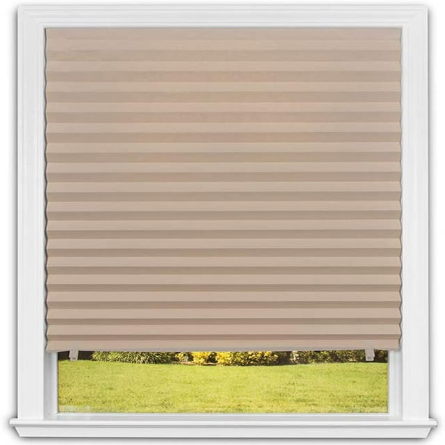 Rosnek SelfAdhesive Pleated Blinds Balcony Shades, Light Filtering