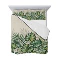 thumbnail image 7 of Summer Tropical Leaves Full Size Down Alternative Comforter, Lightweight Comforter Quilt Bedding Set with Pillow Shams Vintage Botanical Green Palm All Seasons Bed Comforter Duvet Insert 78"x90", 7 of 7