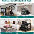 thumbnail image 5 of Under Sink Kitchen Storage Stainless Steel, 2 Sliding Tiers Under Sink Kitchen Shelf, High Quality Under Sink Kitchen Organizer, Multi-Purpose Kitchen Under Sink Storage Lumten, 5 of 5