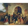 thumbnail image 3 of Friedrich Johann Treml 24x20 Black Modern Framed Museum Art Print Titled - Pilgrims (1842), 3 of 5