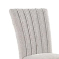 thumbnail image 3 of Reo Dining Side Chair Set of 2, Vertical Tufted Gray Boucle, Black, 3 of 3