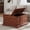 Brown, variant on Frmobepts Farmhouse Coffee Table, Square Wood Center Table with Storage and Lift Top, Metal Corners for Living Room, White