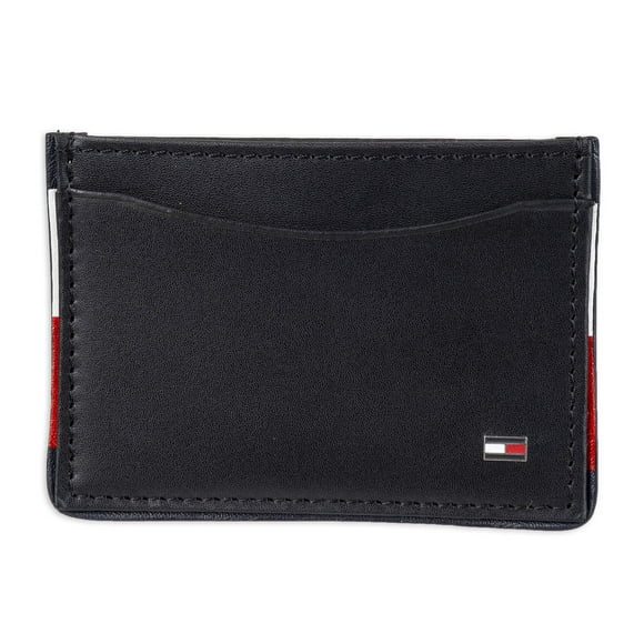 Tarjetero tipo cartera Tommy Hilfiger Piper para hombre, color negro