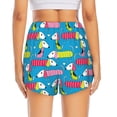 thumbnail image 2 of Lsque Color Dachshund Dog Printed Women's Running Shorts with Liner Pockets,Elastic Quick Dry Workout Athletic Gym Yoga Shorts,Womens High Waist Shorts-Small, 2 of 9