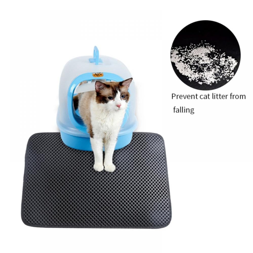 Taykoo Pet Cat Litter Box Pads Nest Cage Double Layer Anti Splash Cat Litter Mat Bedding Doormat, Gray