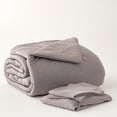 thumbnail image 2 of Dawn All-U-Need Bed-in-a-Bag Comforter Set, Full/Queen, 4-Piece Bedding Bundle with Reversible Comforter, Fitted Sheet and Pillowcase(s), Grey Jersey, Velvety Soft Microfiber, 2 of 5