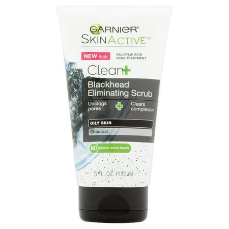 garnier charcoal skinactive scrub blackhead oz fl clean remover oil eliminating acne treatment beauty