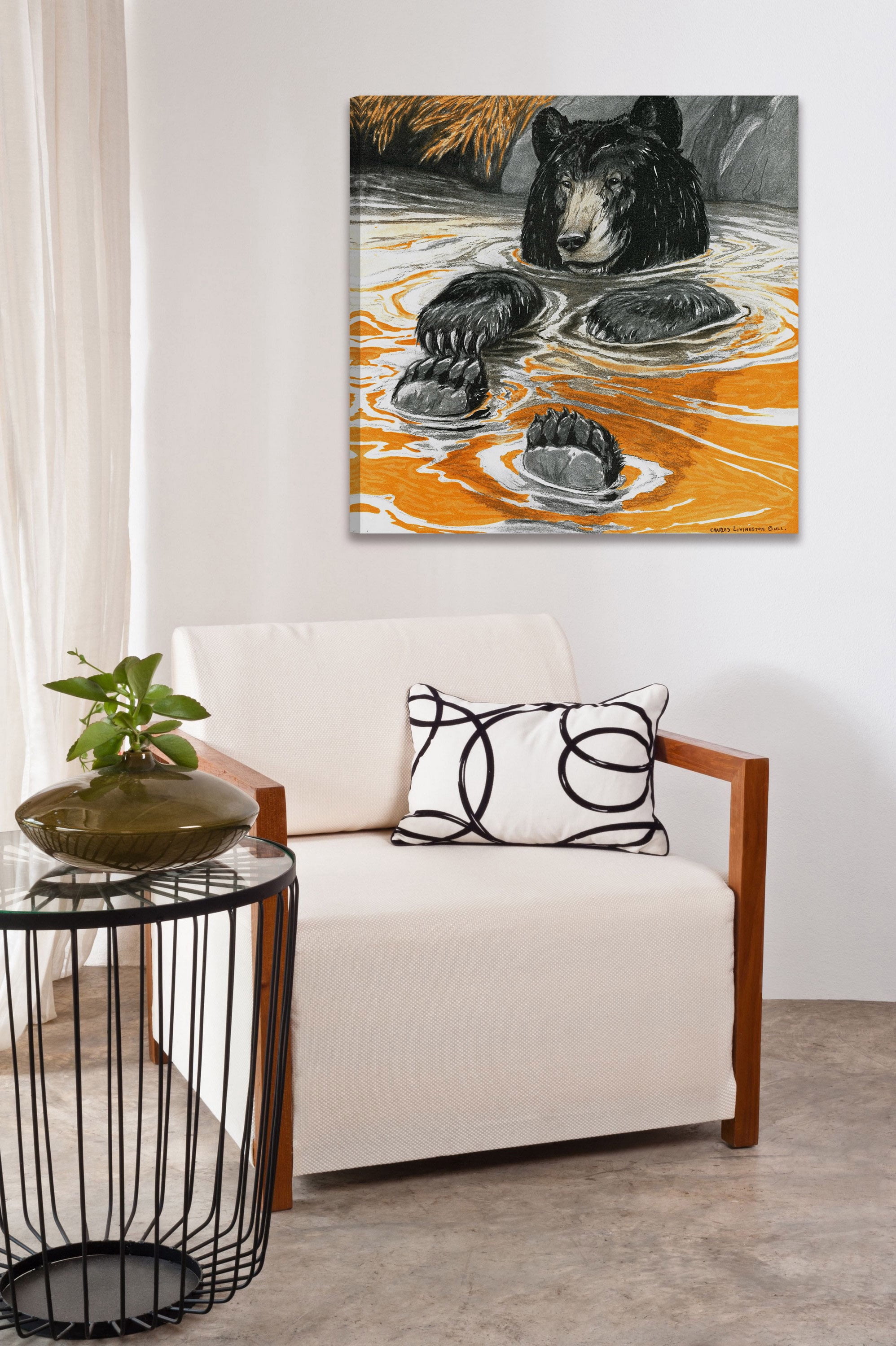 "Cool Bear" Painting Print on Wrapped Canvas