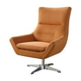 thumbnail image 1 of ACME Eudora Accent Chair in Orange Leather Gel, 1 of 2